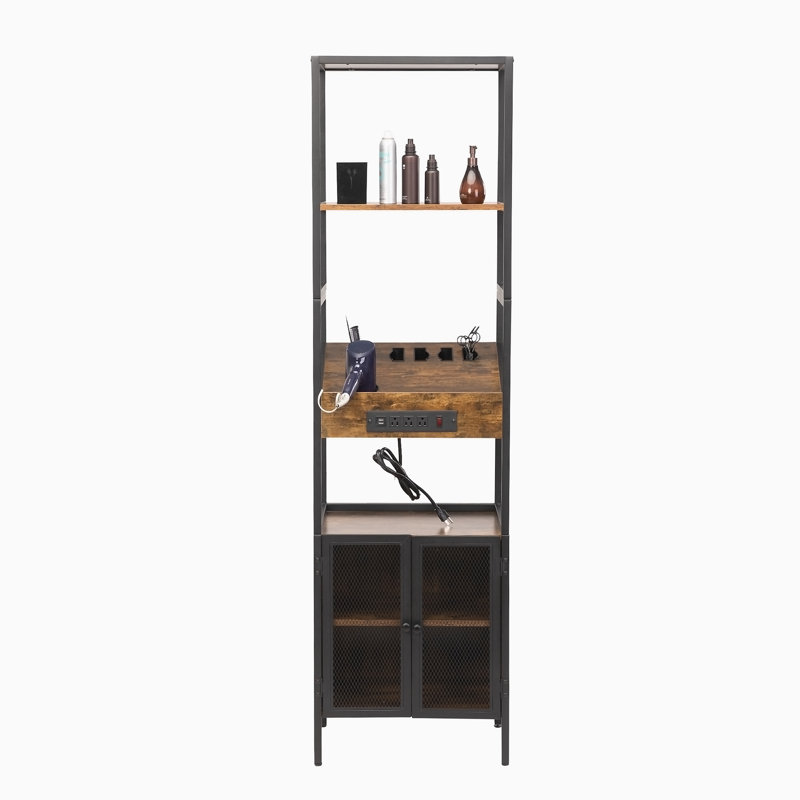 Hair dryer holder cabinet top